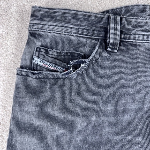 Diesel Thavar Jeans Mens Size 34x28 Gray Denim Slim Skinny Distressed Faded Y2K - Picture 3 of 10